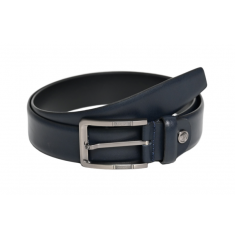 Formal Belt Men - Real Leather Tan Belt - Business / Office wear belt -Oxhide S30 PULL SM BLUE