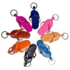 Oxhide Leather KeyChain with Slippers