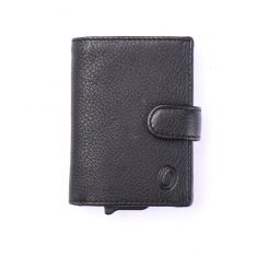 Pull up Wallet for Men -Full Grain Leather Wallet Black- SD05 Oxhide