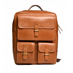 Brown Leather Laptop Backpack for Men / Women