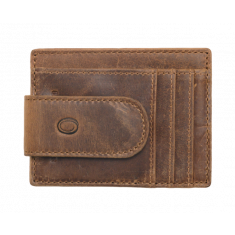Money Clip Wallet Men Slim-Cardholder - Bifold Thin Wallet - Full Grain Leather Wallet  - Brown Wallet - ER13 Oxhide Brown